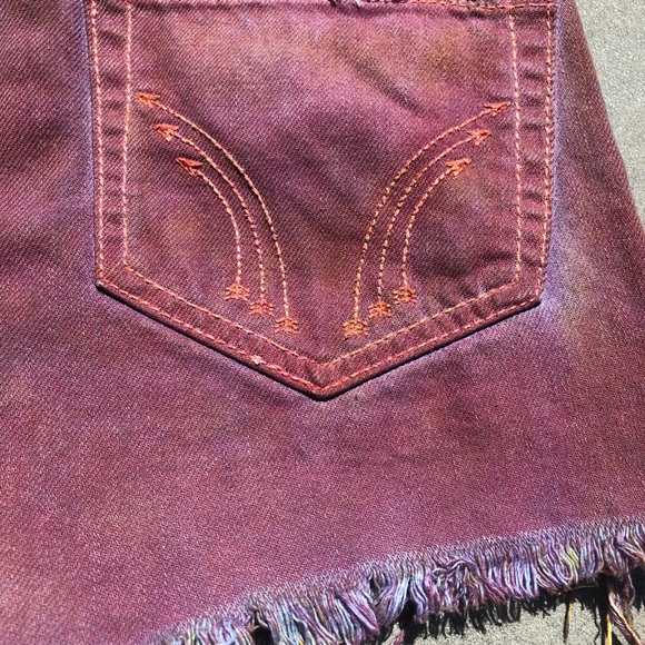 Reworked Upcycled High Rise Denim Short Shorts - Picture 6 of 7